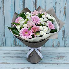 Букет цветов из:  Герберы, Альстромерии и Хризантемы в Головино
