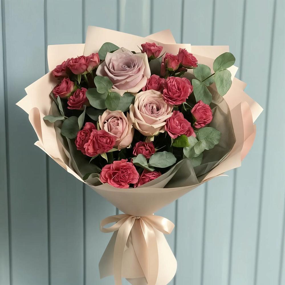 Букет цветов из: Гвоздики и Розы в Головино