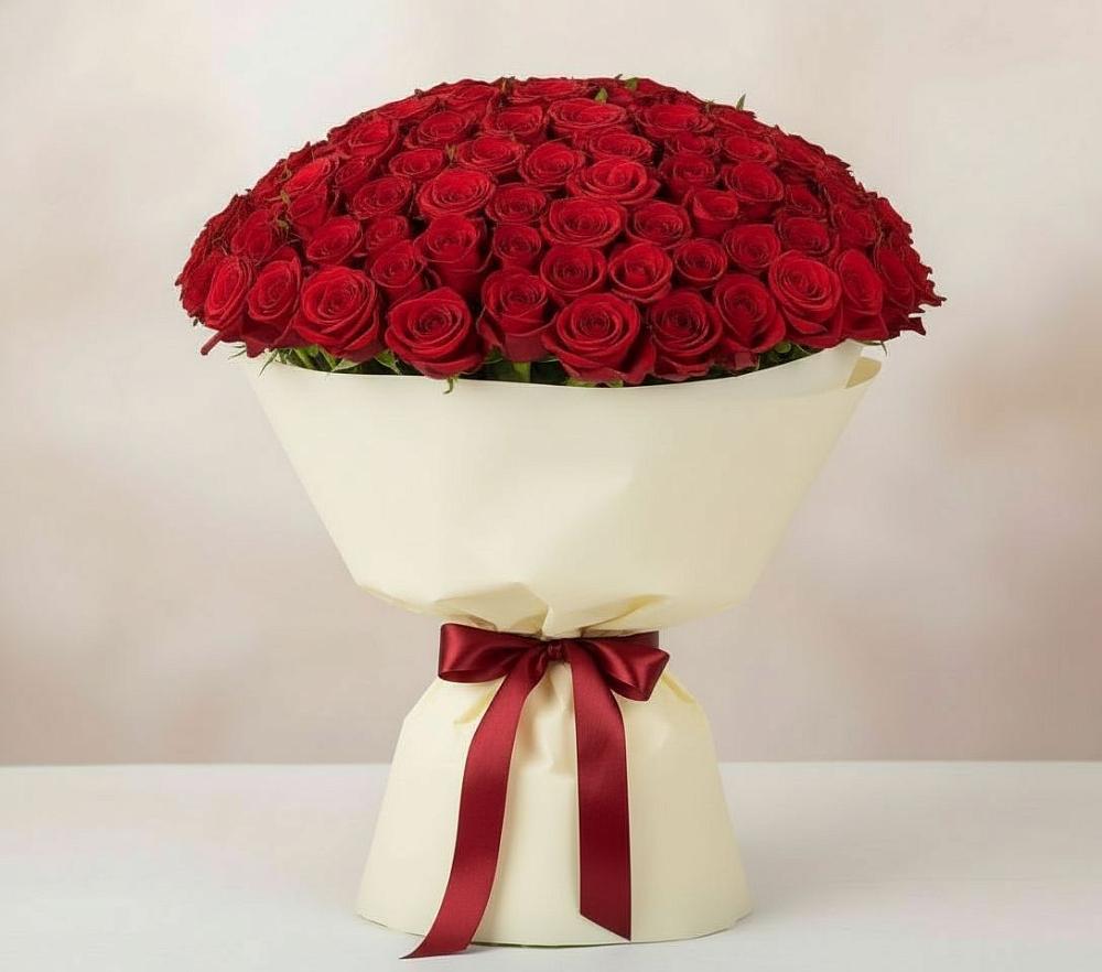 Букет 101 Красная роза Милано в Головино