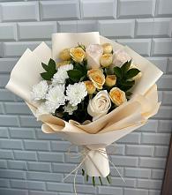 Букет цветов из:  Розы и Хризантемы в Головино