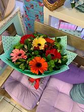 Букет цветов из:  Герберы, Хризантемы и Альстромерии #REPLACE_PRED# Головино