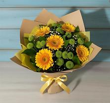Букет цветов из:  Герберы и Хризантемы #REPLACE_PRED# Головино
