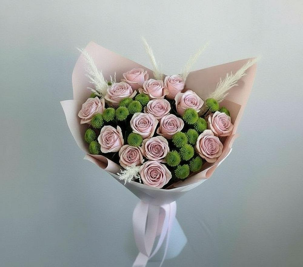 Букет цветов из: Розы и Хризантемы в Головино