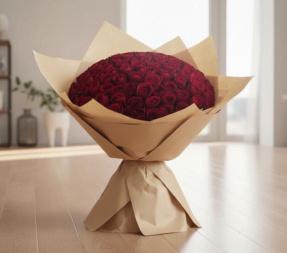 Букет 101 Красная роза в Головино