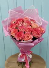 Букет 15 Розовых роз Равель в Головино