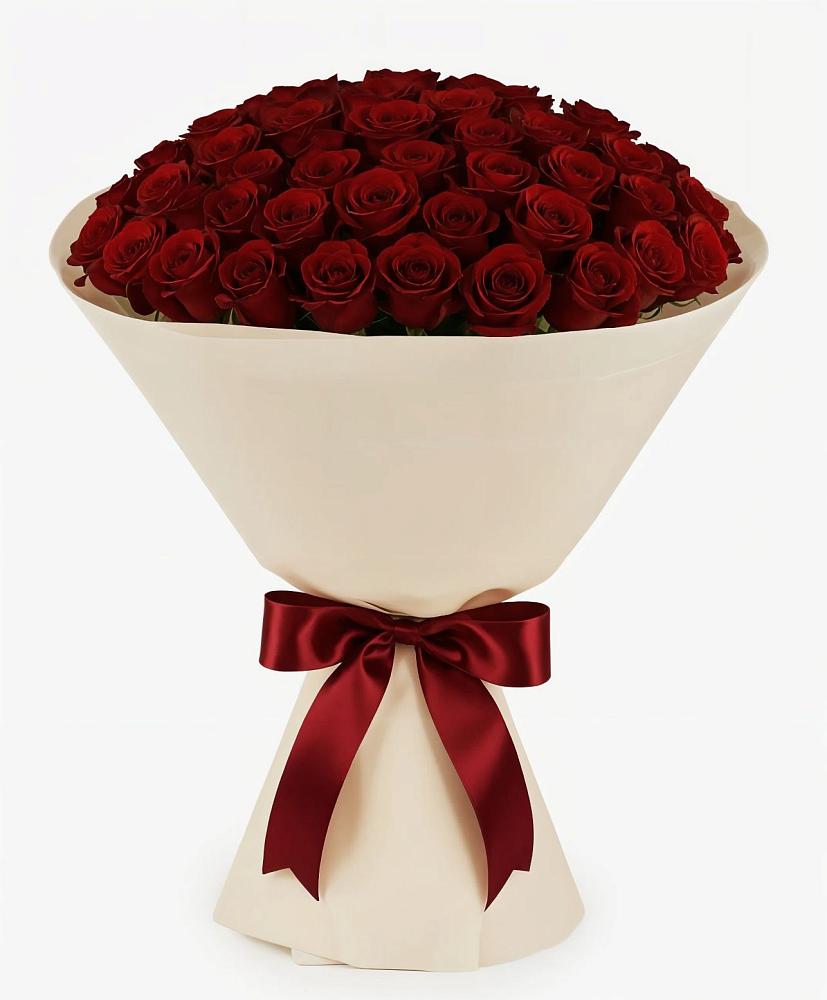 Букет 101 Бордовая роза Блэк Бакарра в Головино